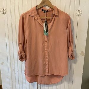 Velvet Heart blush button down shirt NEW